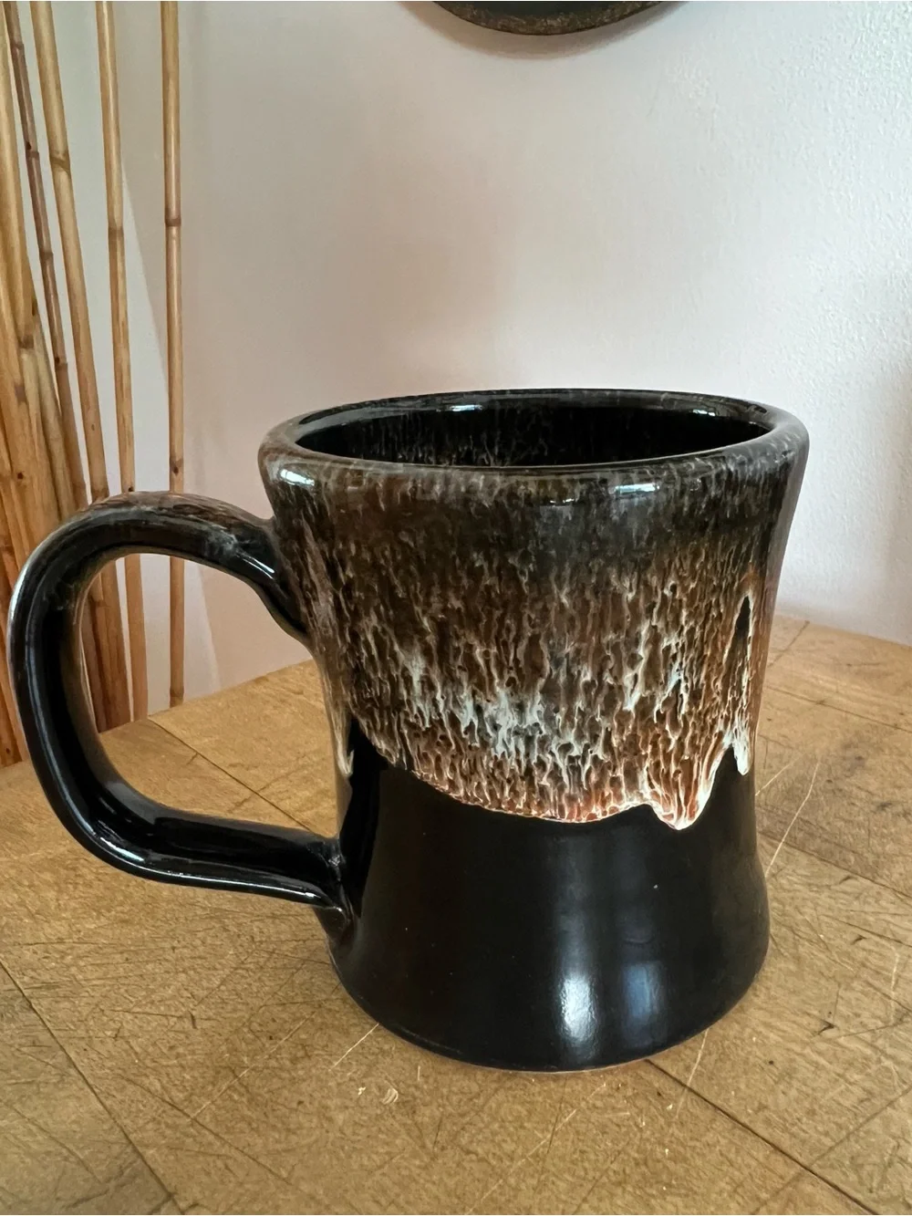 Hand thrown pottery stylish black